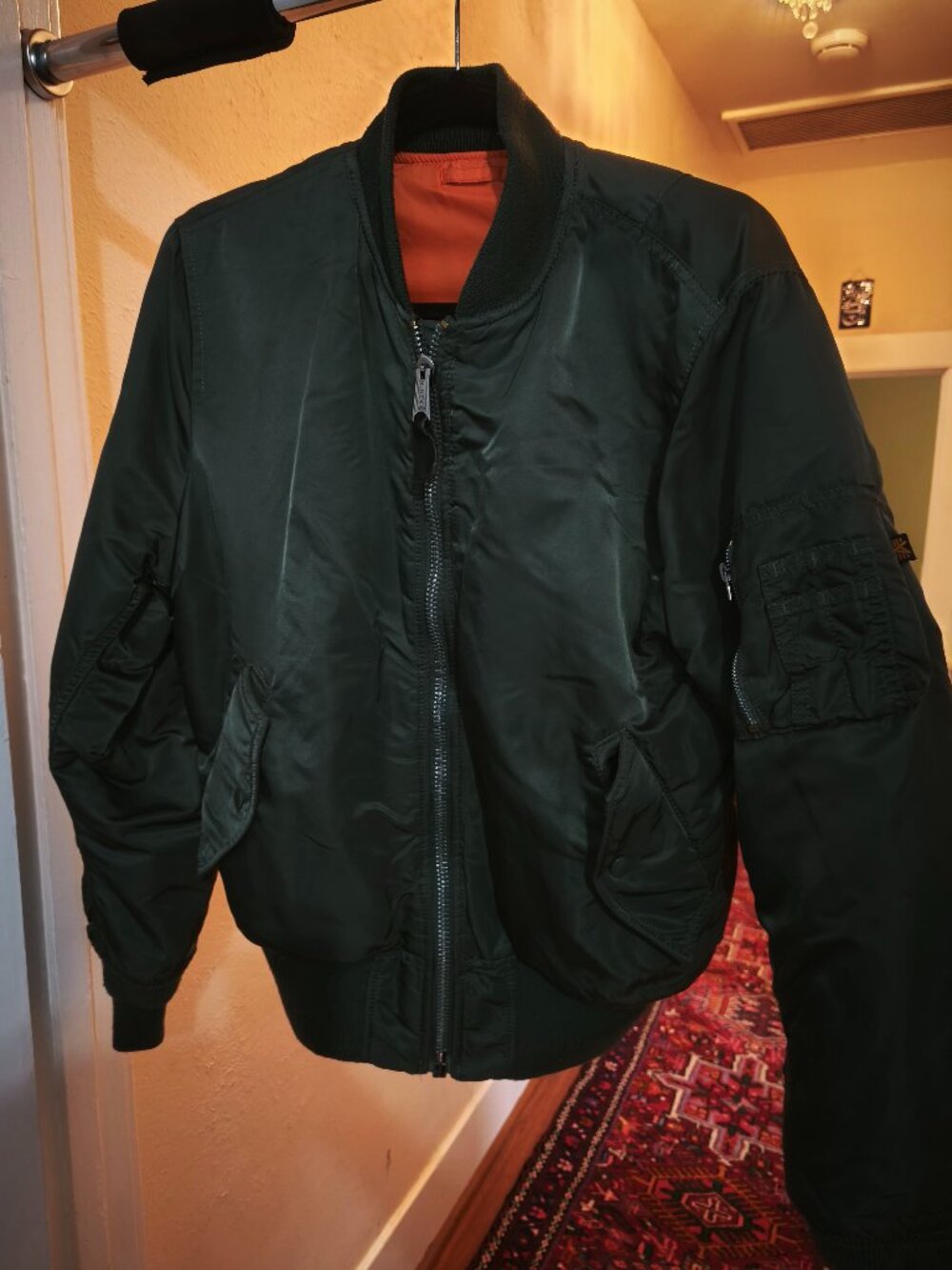 Alpha Industries Olive Drab Bomber Jacket MA-1 **FREE SHIPPING**
